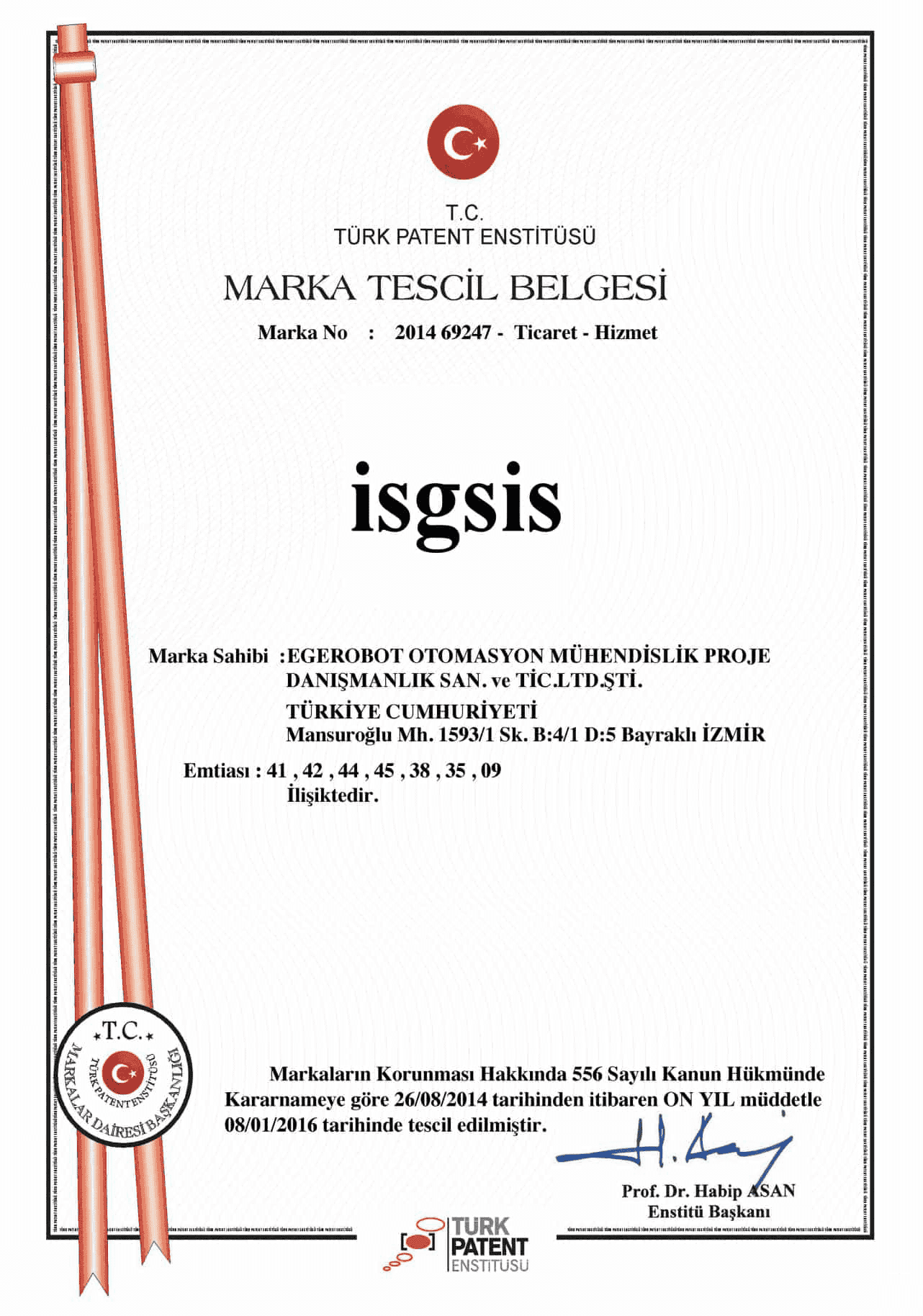 İSGSİS® MARKA TESCİL