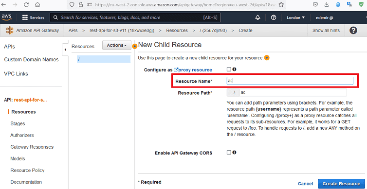 إنشاء Resource الخطوة 2